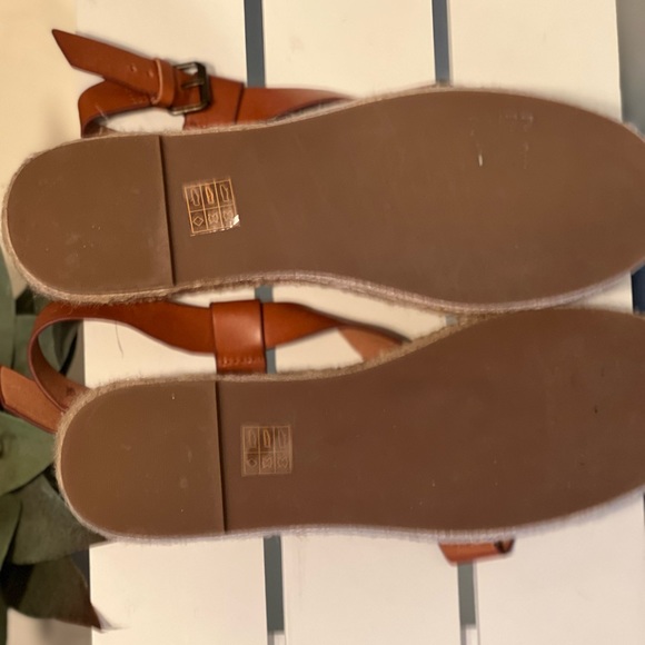 Madewell Malia espadrille leather jute sandals size 9 NWOB - Picture 7 of 12